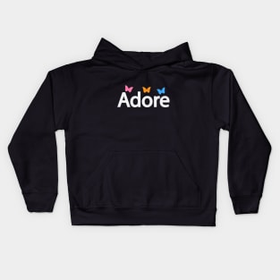 Adore being adorable text design Kids Hoodie